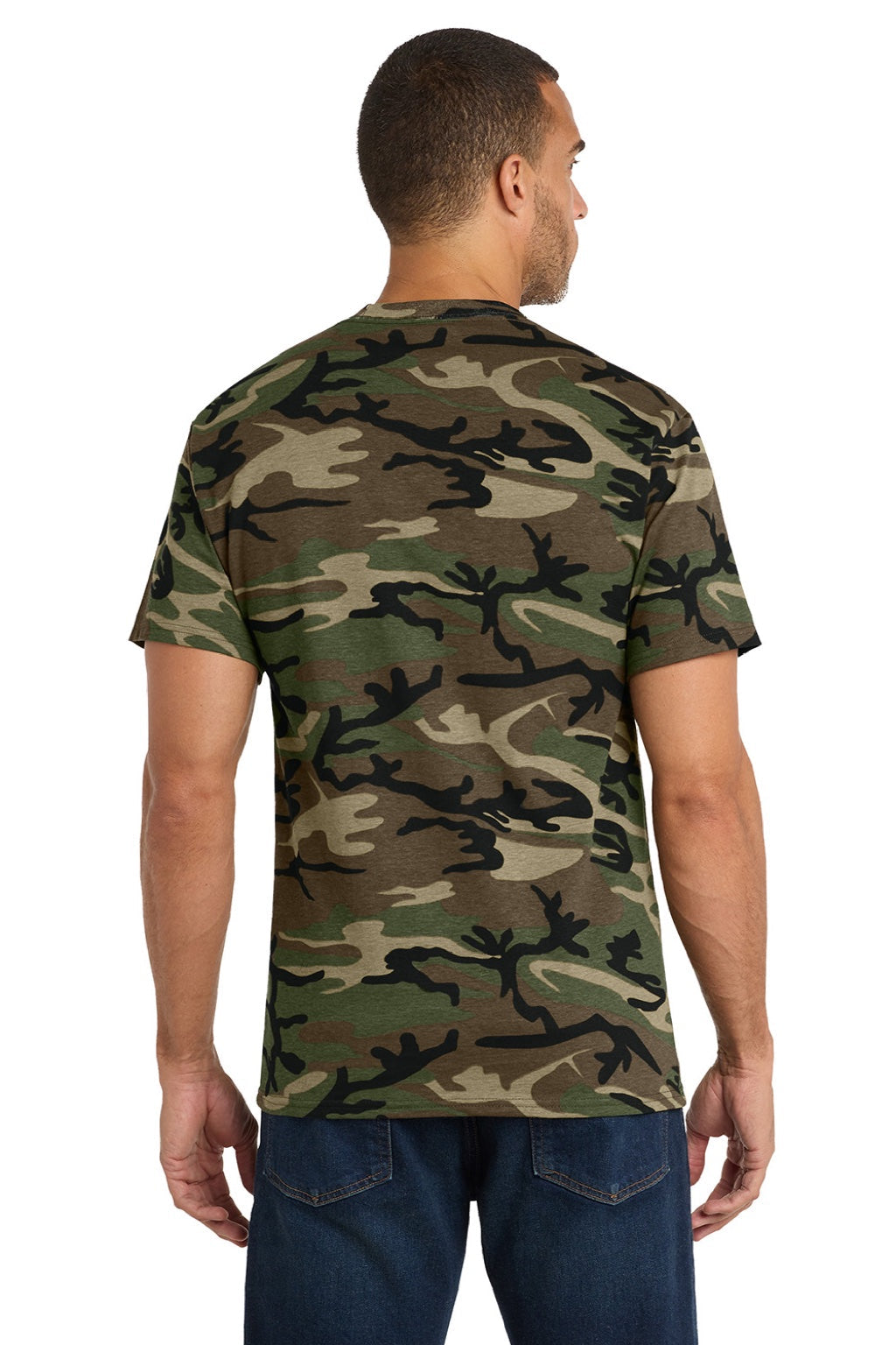 Mens Core Short Sleeve Crewneck T-Shirt - Military Camo