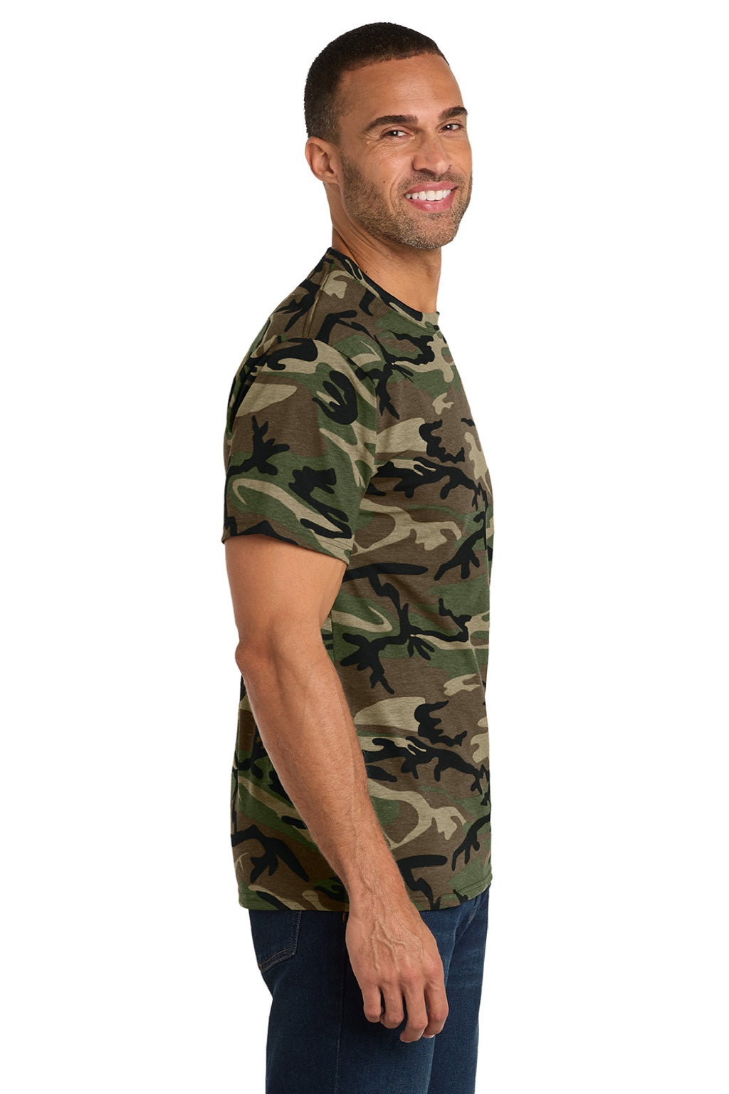 Mens Core Short Sleeve Crewneck T-Shirt - Military Camo