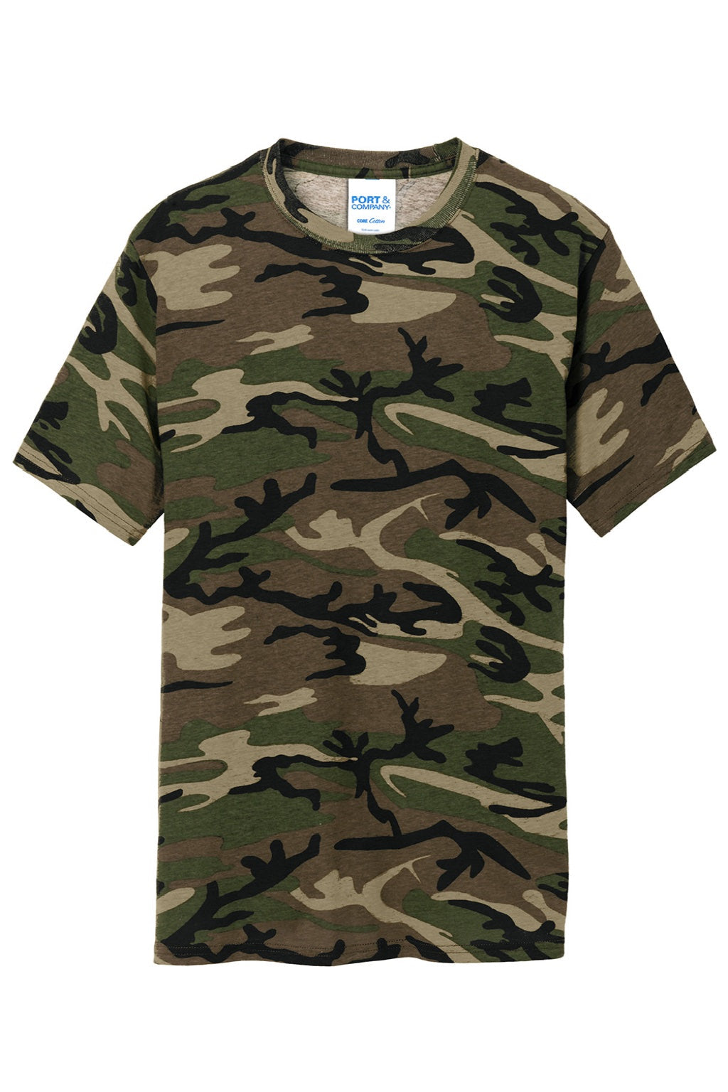 Mens Core Short Sleeve Crewneck T-Shirt - Military Camo