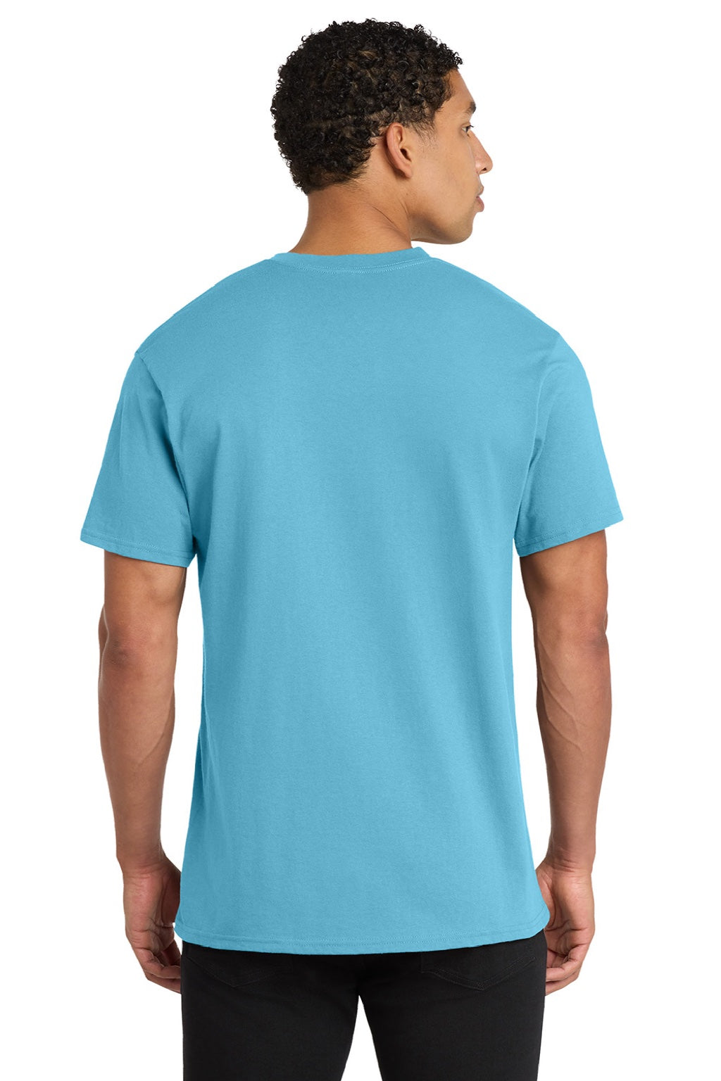Mens Core Short Sleeve V-Neck T-Shirt - Aquatic Blue