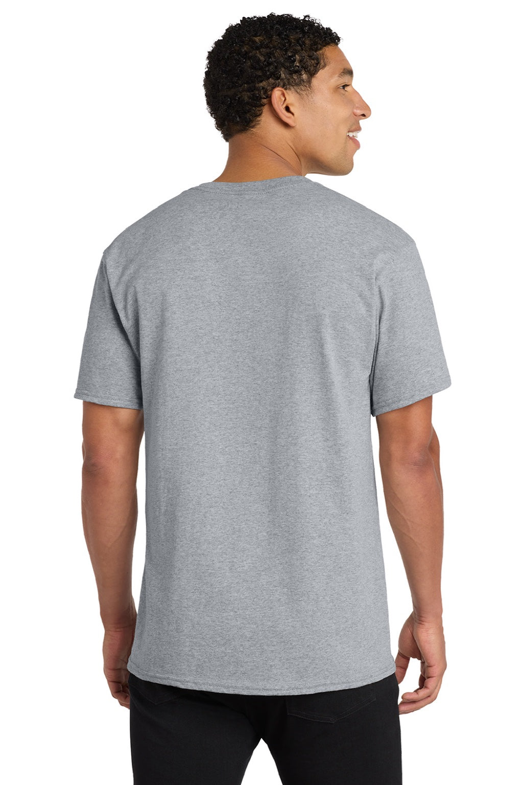 Mens Core Short Sleeve V-Neck T-Shirt - Heather Grey