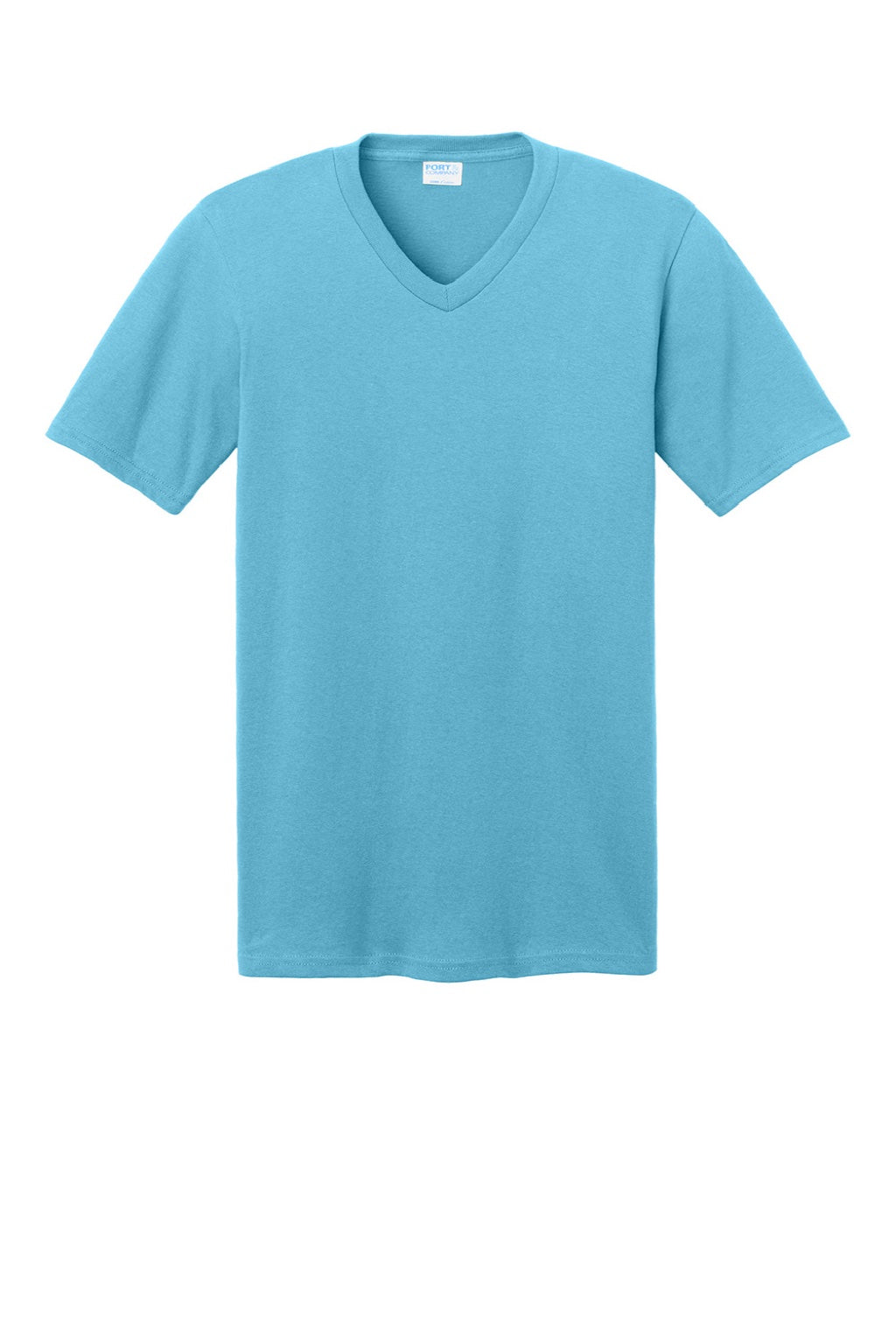 Mens Core Short Sleeve V-Neck T-Shirt - Aquatic Blue