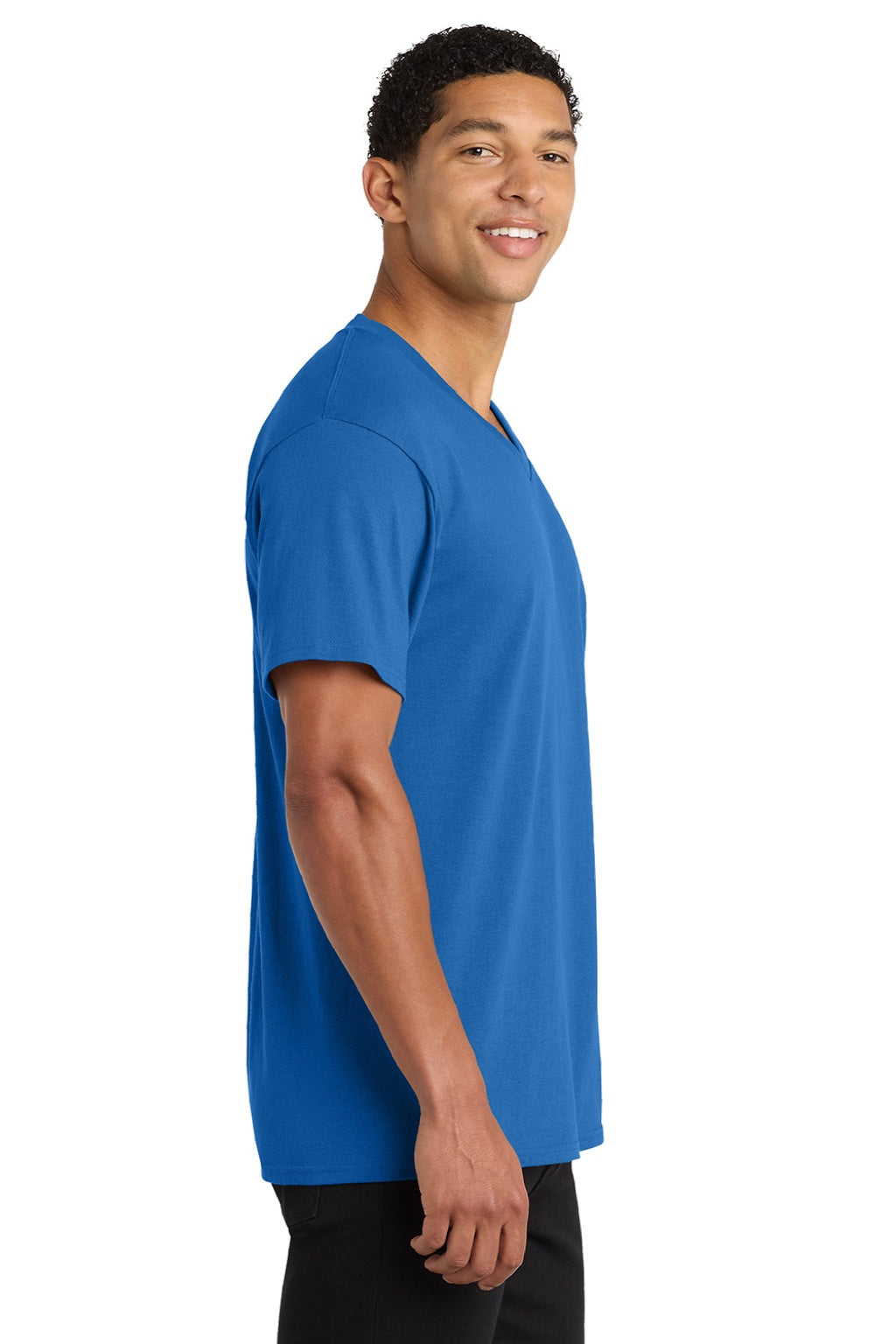 Mens Core Short Sleeve V-Neck T-Shirt - Royal Blue