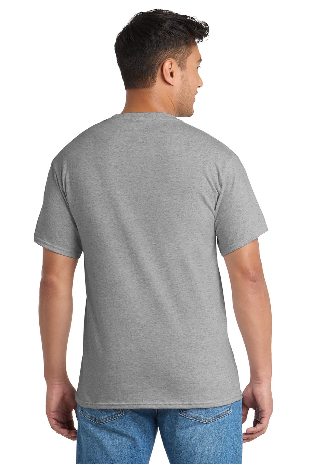 Mens Core Short Sleeve Crewneck T-Shirt w/ Pocket - Heather Grey