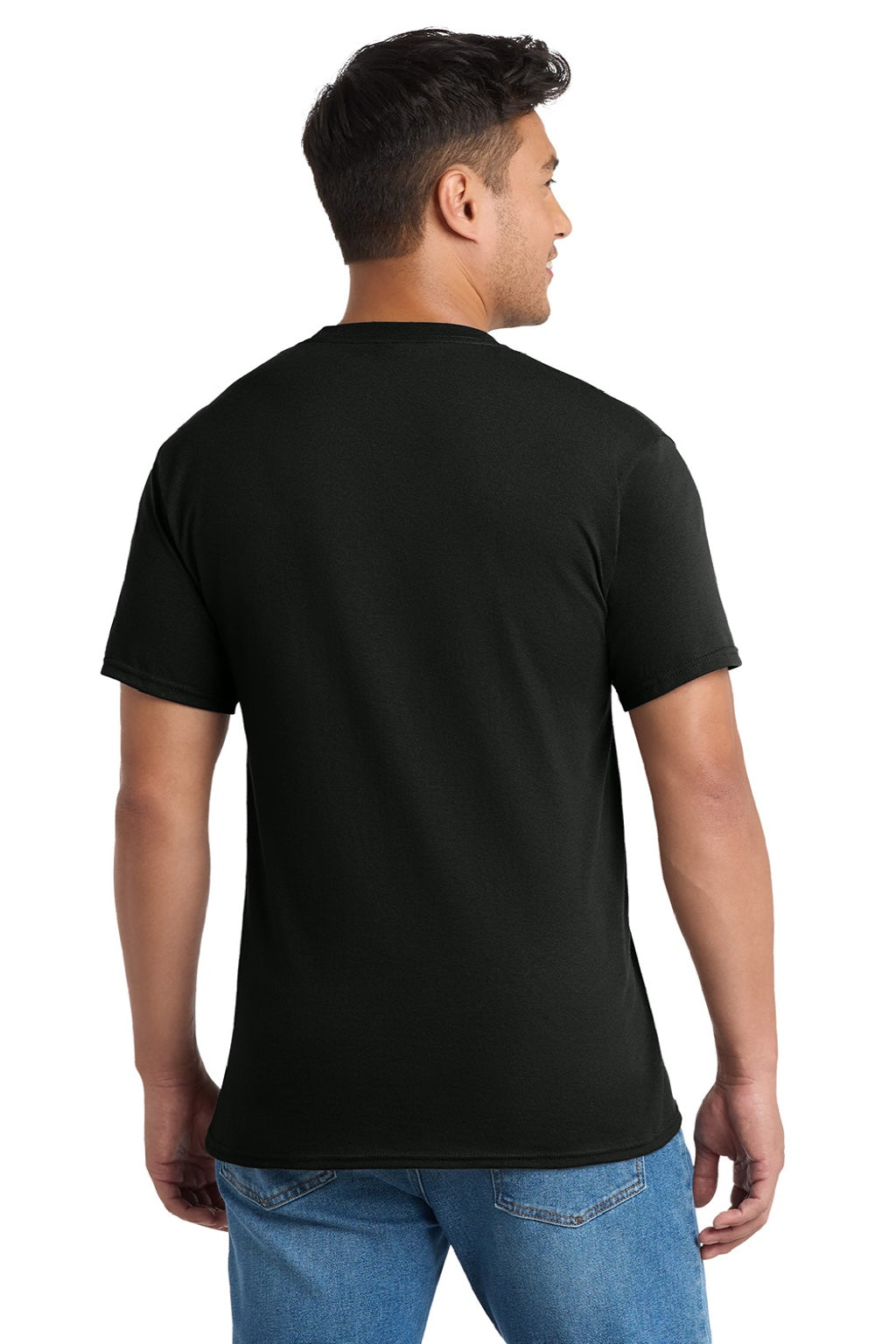 Mens Core Short Sleeve Crewneck T-Shirt w/ Pocket - Jet Black