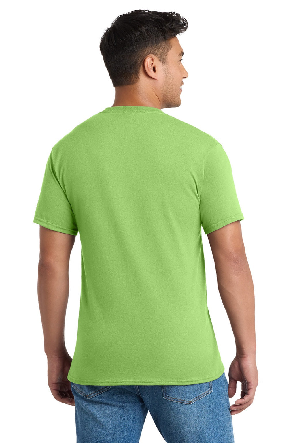 Mens Core Short Sleeve Crewneck T-Shirt w/ Pocket - Lime Green