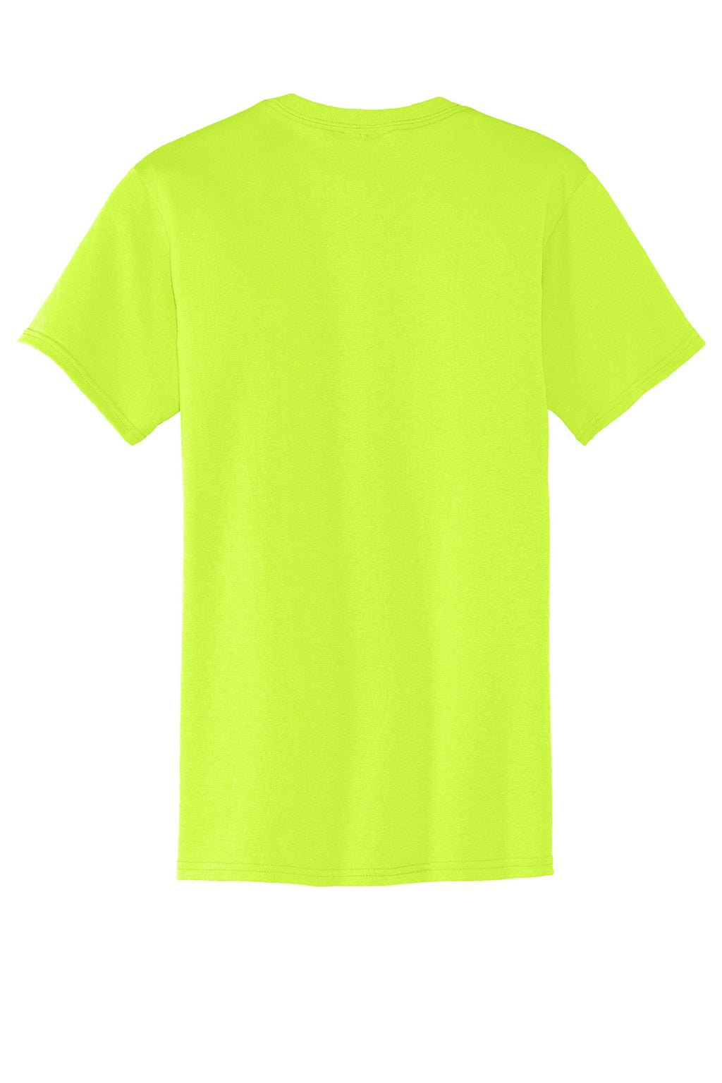 Mens Core Short Sleeve Crewneck T-Shirt w/ Pocket - Safety Green
