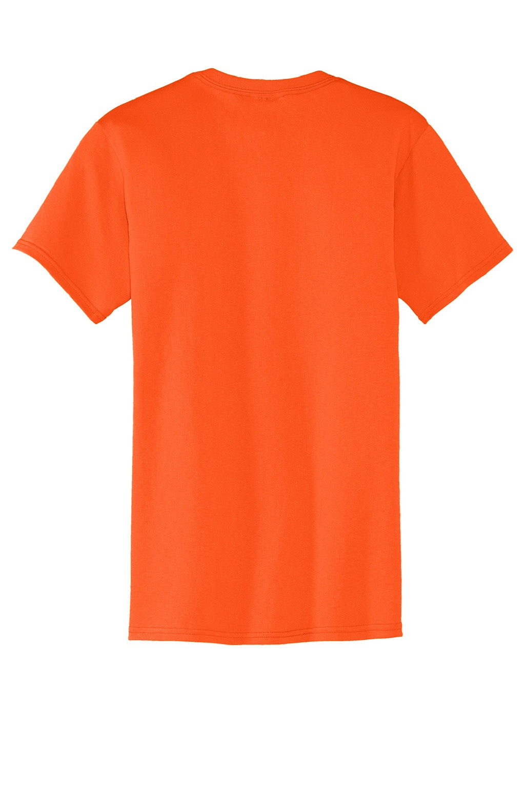 Mens Core Short Sleeve Crewneck T-Shirt w/ Pocket - Safety Orange