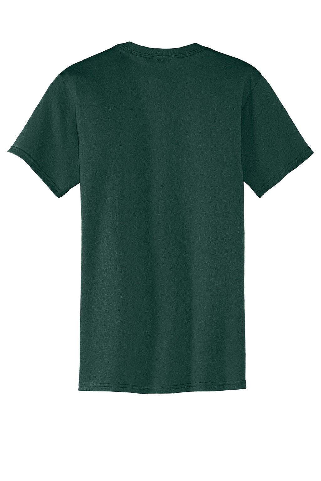 Mens Core Short Sleeve Crewneck T-Shirt w/ Pocket - Dark Green