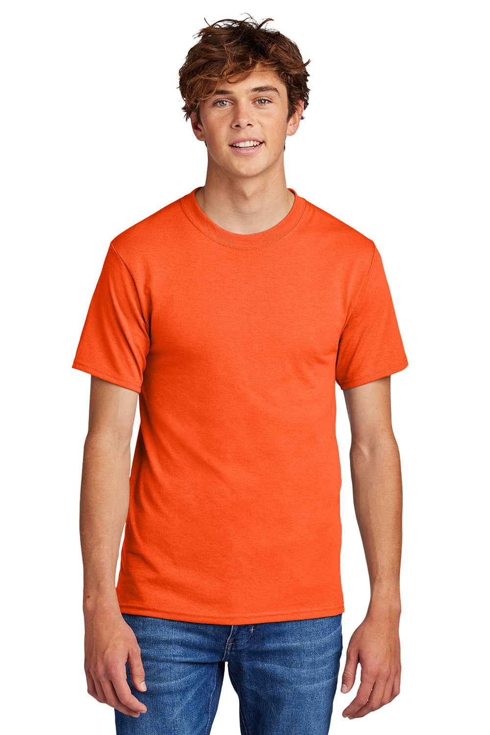 Mens Core Short Sleeve Crewneck T-Shirt - Safety Orange