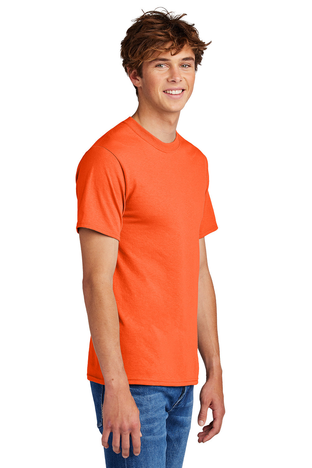 Mens Core Short Sleeve Crewneck T-Shirt - Safety Orange