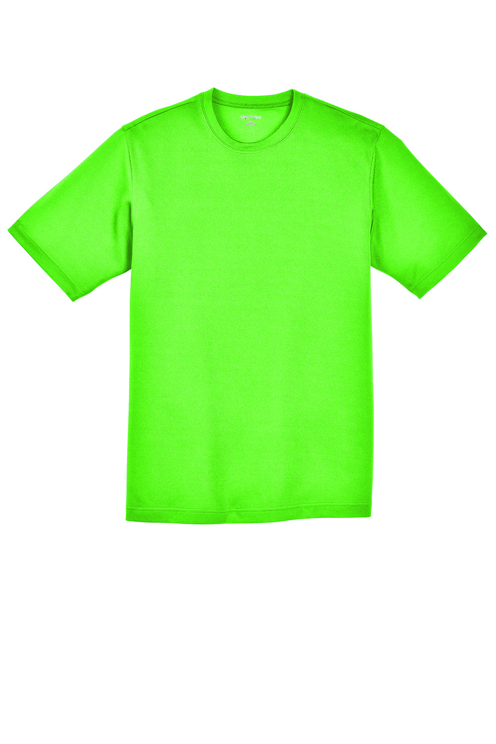 Sport-Tek Mens RacerMesh Moisture Wicking Short Sleeve Crewneck T-Shirt - Neon Green