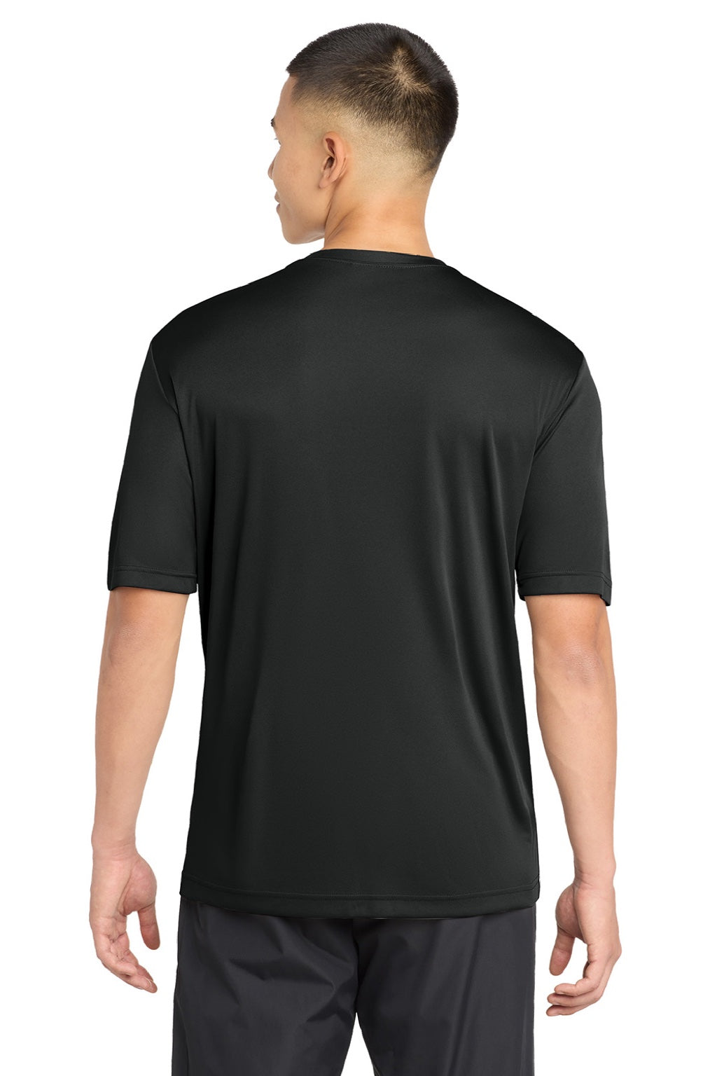 Sport-Tek Mens Competitor Moisture Wicking Short Sleeve Crewneck T-Shirt - Black