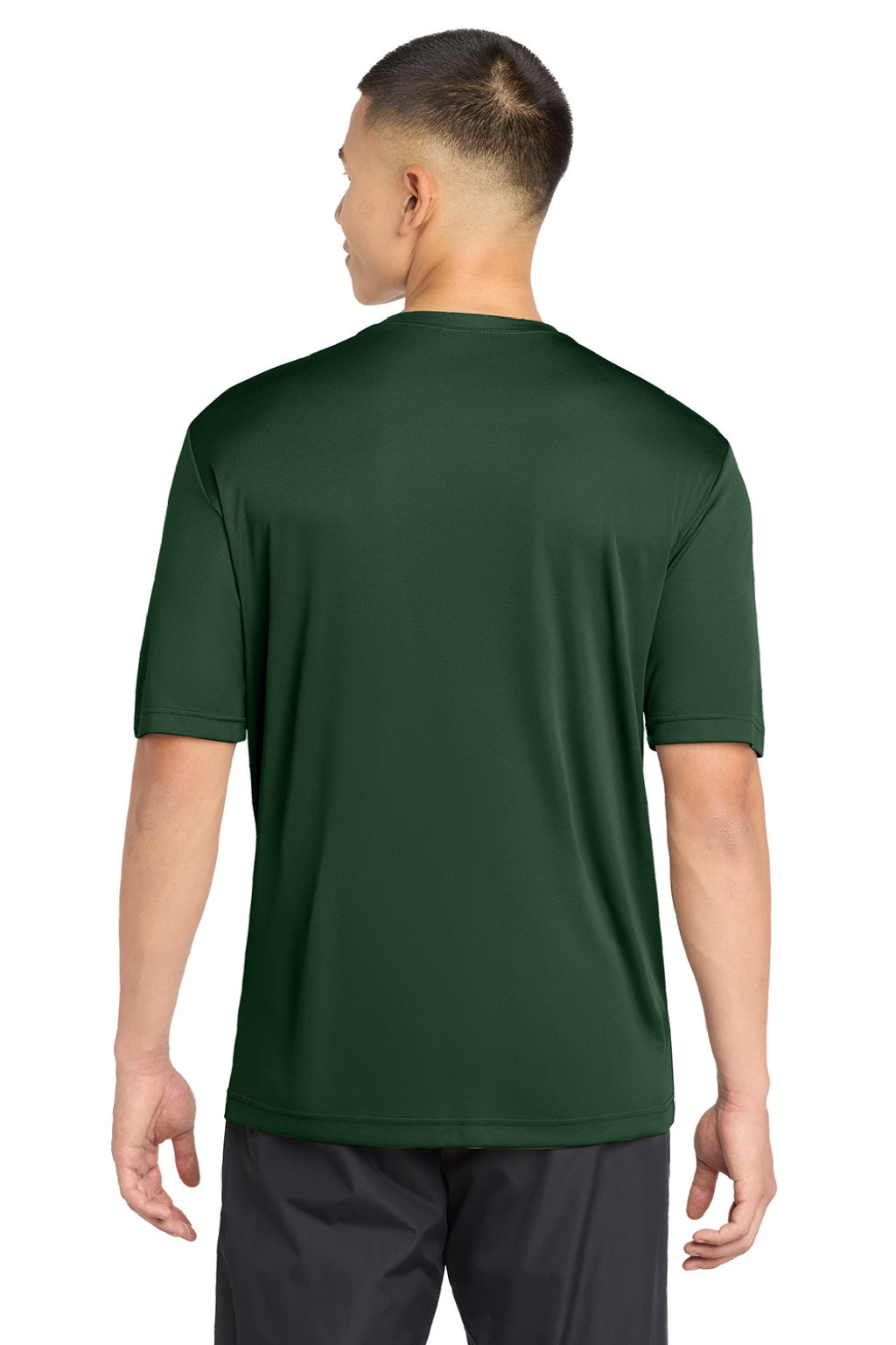 Sport-Tek Mens Competitor Moisture Wicking Short Sleeve Crewneck T-Shirt - Forest Green