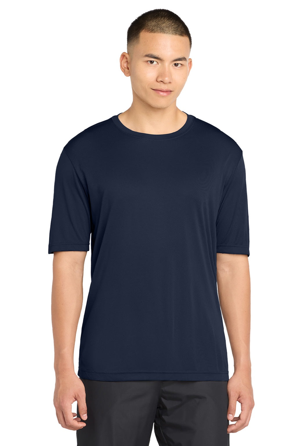 Sport-Tek Mens Competitor Moisture Wicking Short Sleeve Crewneck T-Shirt - True Navy Blue