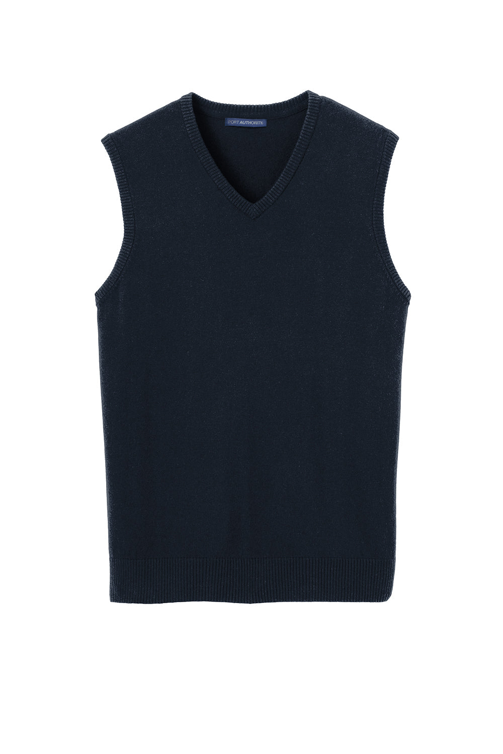 Mens V-Neck Sweater Vest - Navy Blue - Closeout