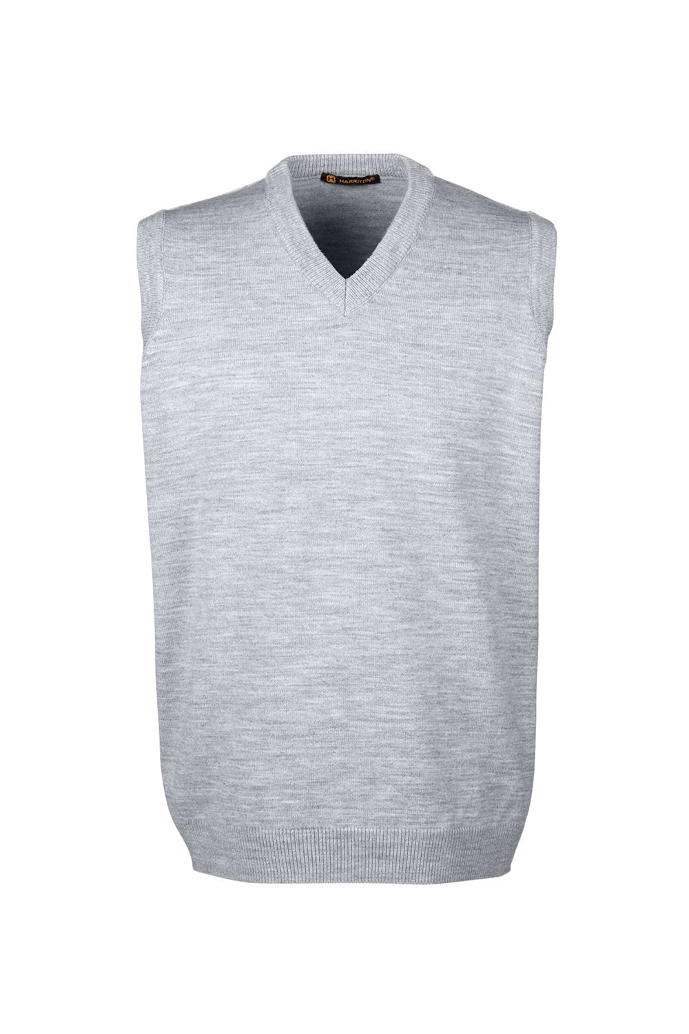 Harriton Mens Pilbloc Pill Resistant V-Neck Sweater Vest - Heather Grey