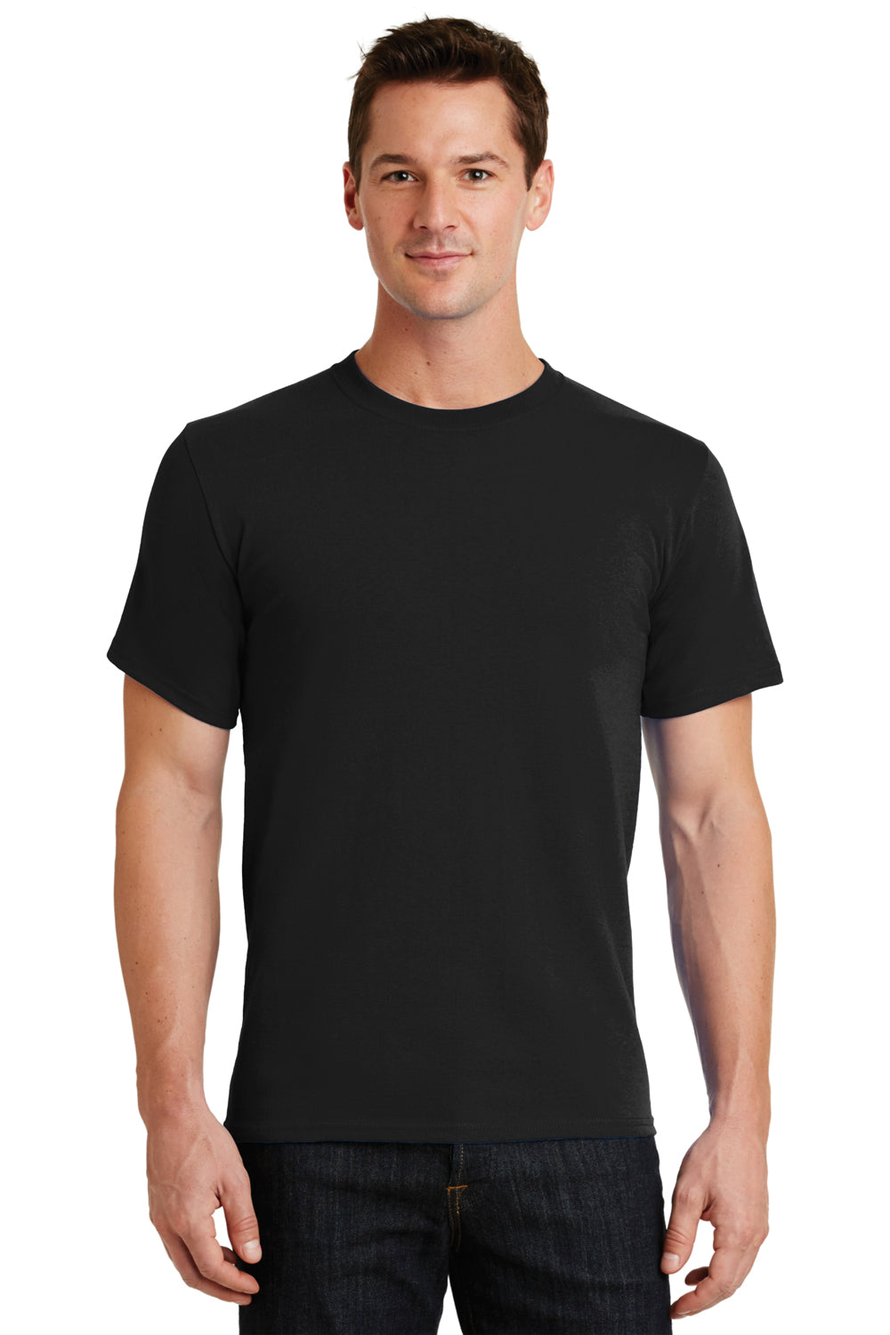 Mens Essential Short Sleeve Crewneck T-Shirt - Jet Black
